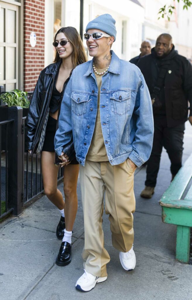 Justin Bieber in a Blue Denim Jacket