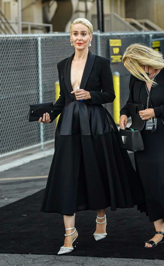 Sarah Paulson in a Black Dress