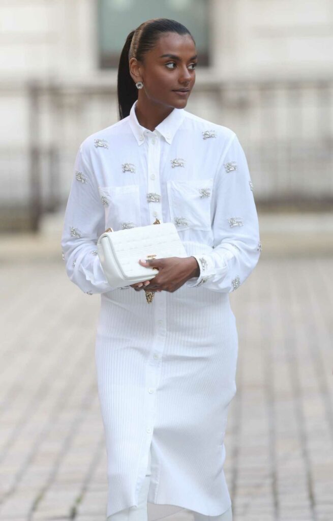 Simone Ashley in a White Ensemble