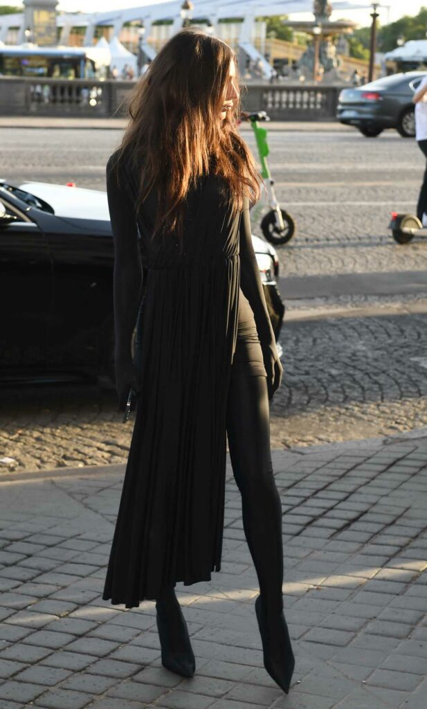 Emily Ratajkowski in a Black Dress