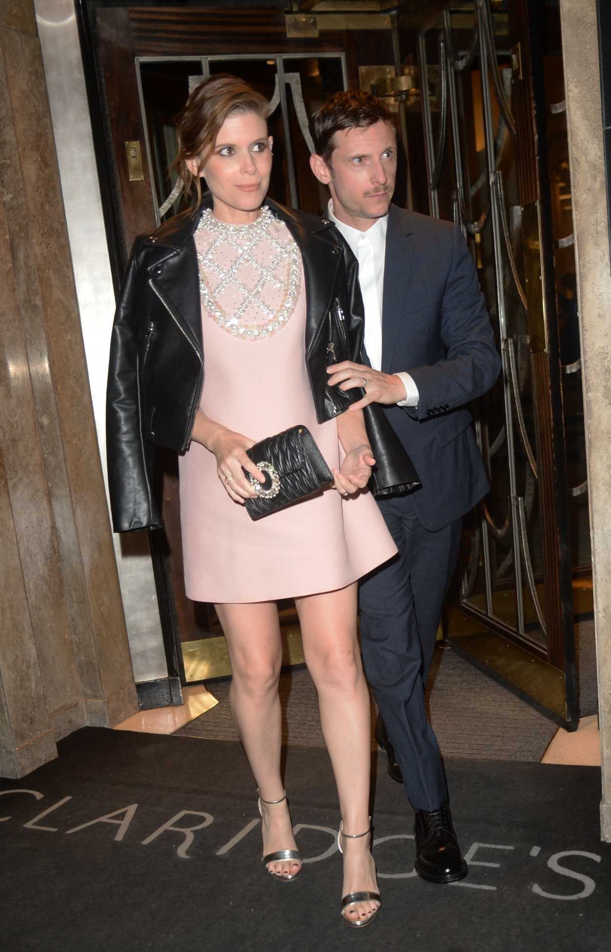 Kate Mara in a Pink Dress Leaves Claridge’s Hotel in London 06/28/2022 ...