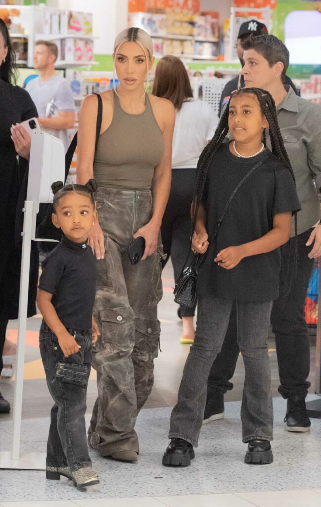 Kim Kardashian in a Camo Pants