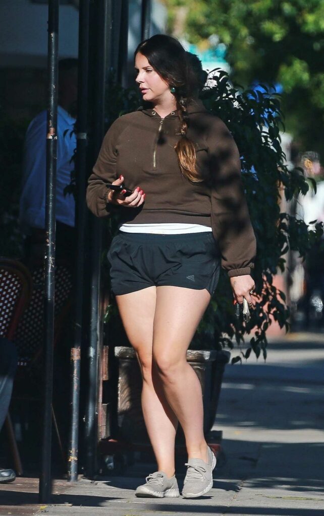 Lana Del Rey in a Black Shorts