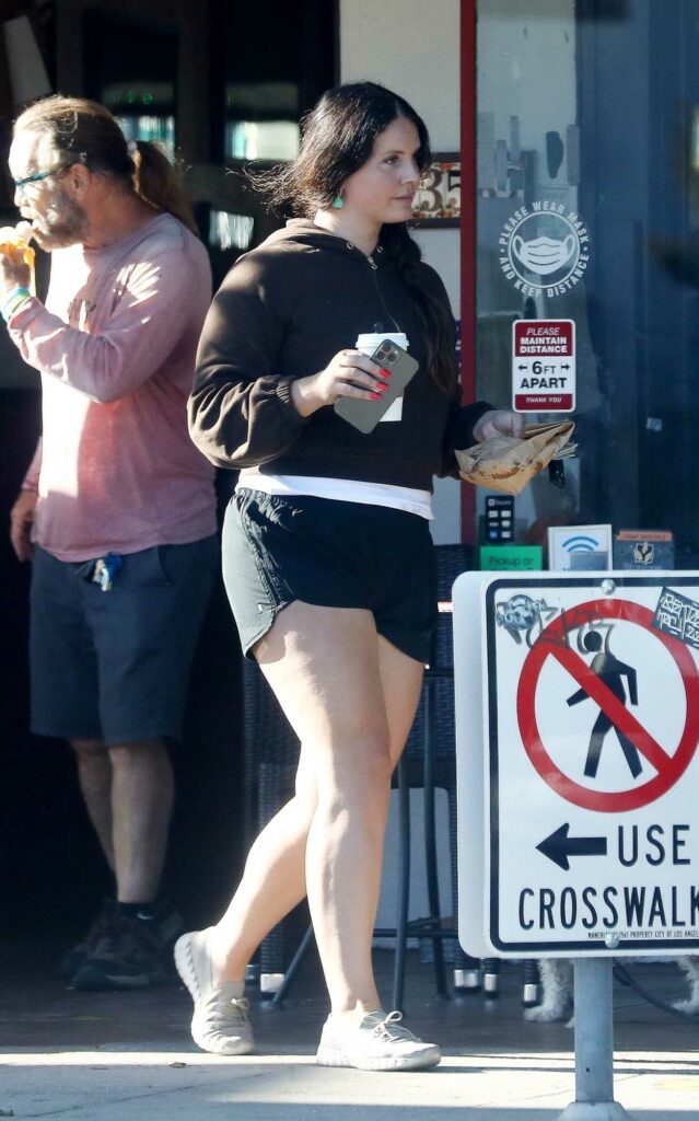 Lana Del Rey in a Black Shorts