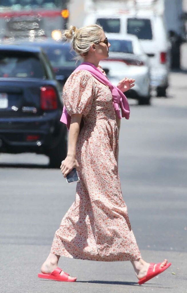 Emma Roberts in a Red Flip-Flops