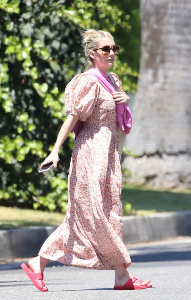Emma Roberts in a Red Flip-Flops