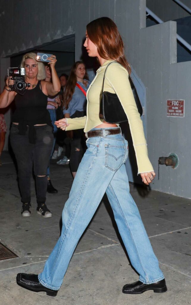 Hailey Bieber in a Blue Jeans