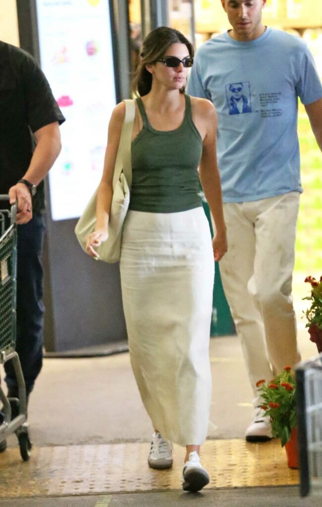 Kendall Jenner in an Olive Top
