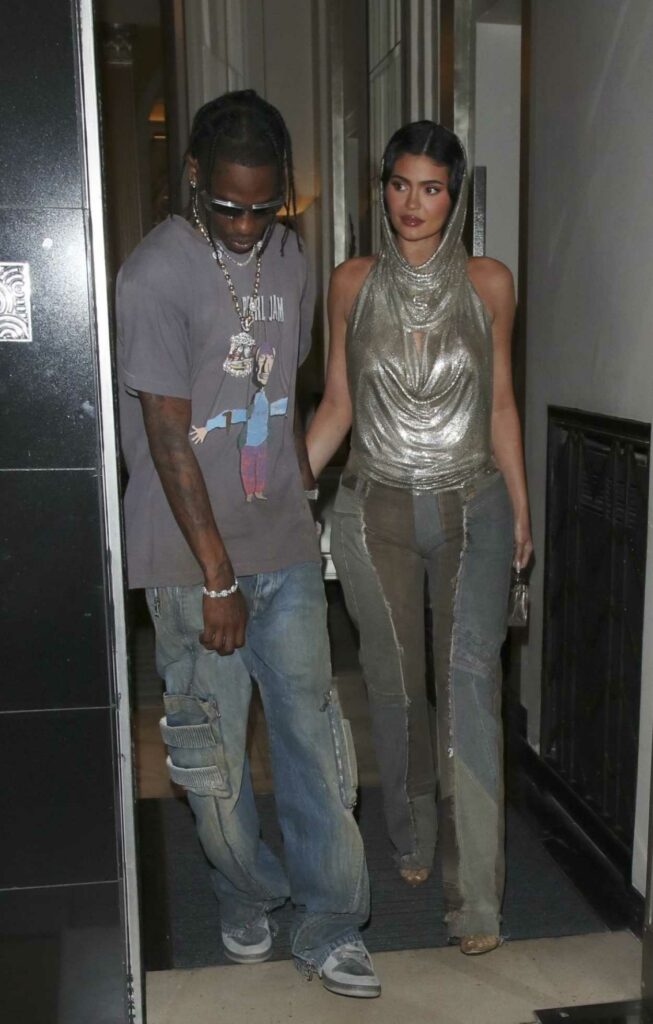Kylie Jenner in a Silver Top