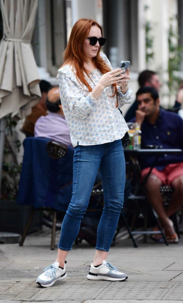 Lindsay Lohan in a Blue Jeans