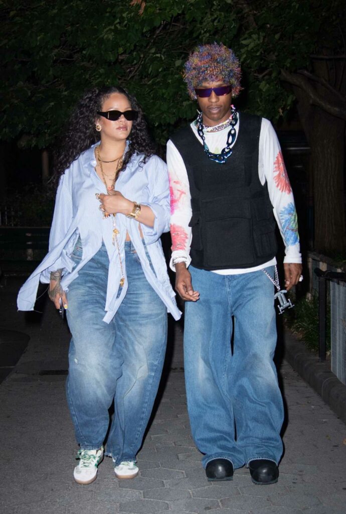 Rihanna in a Blue Jeans