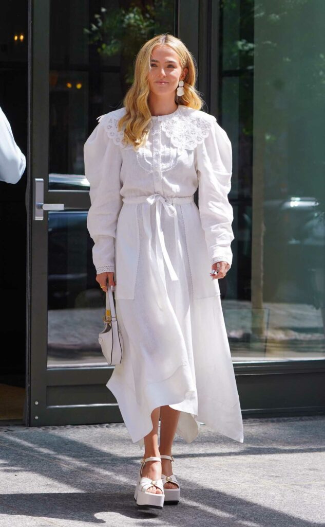 Zoey Deutch in a White Dress