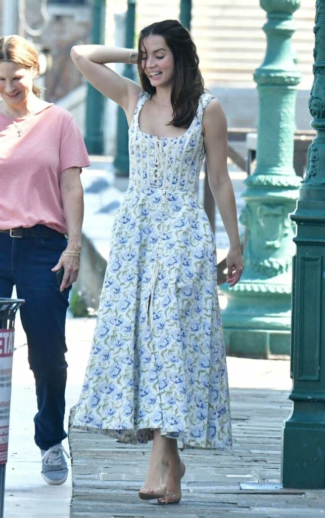 Ana de Armas in a Floral Dress