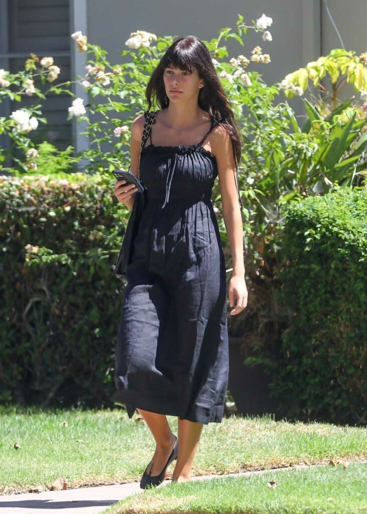Camila Morrone in a Black Dress