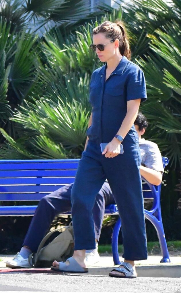 Jennifer Garner in a Blue Jumpsuit