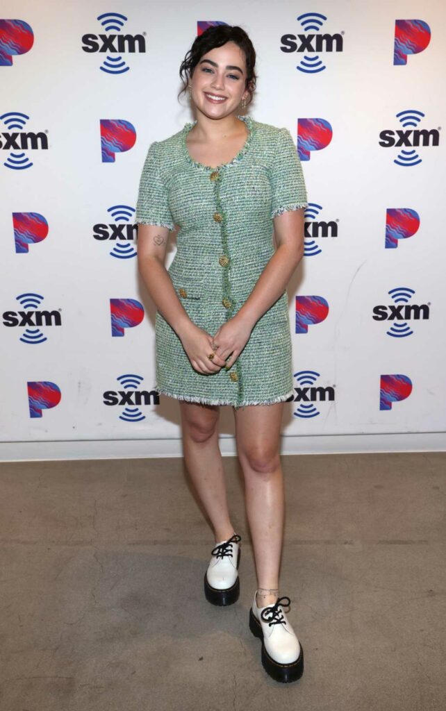 Mary Mouser in a Green Dress