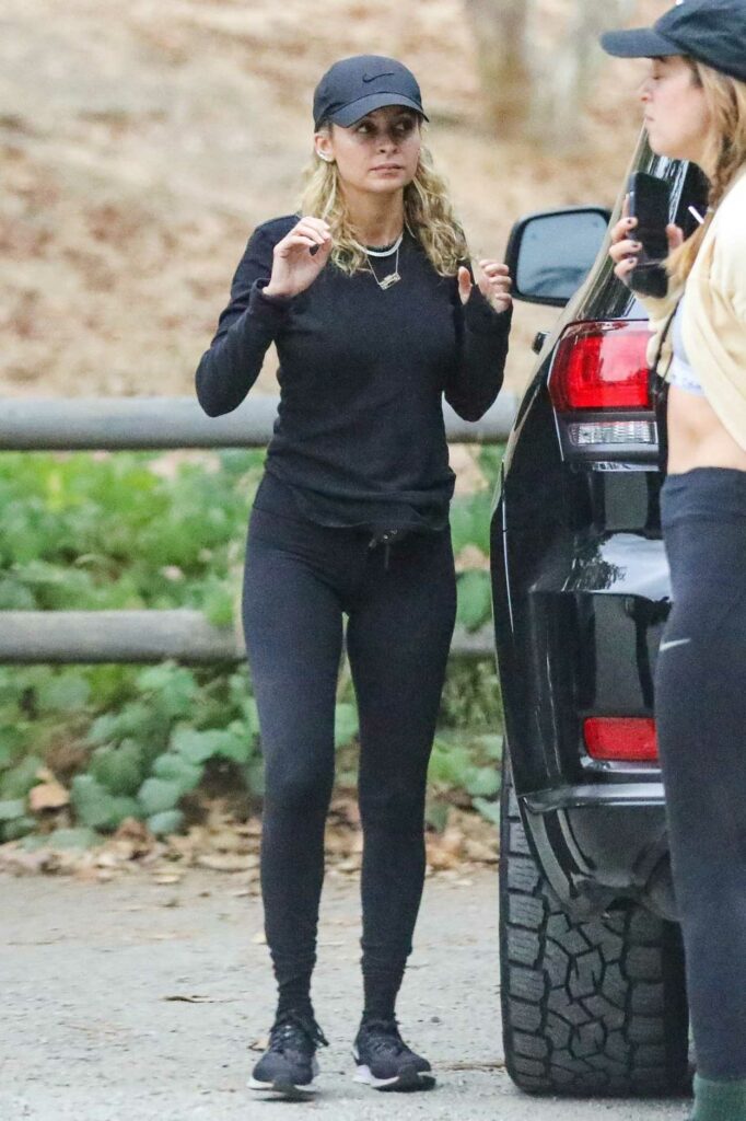 Nicole Richie in a Black Adidas Track Jacket
