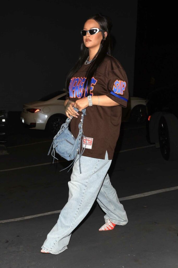 Rihanna in a Blue Jeans