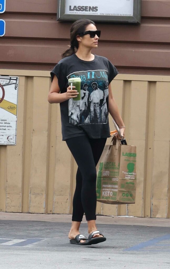 Shay Mitchell in a Black Tee