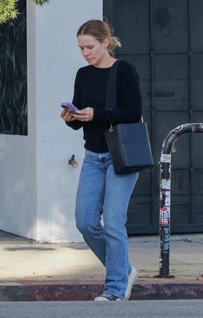 Kristen Bell in a Black Sweatshirt