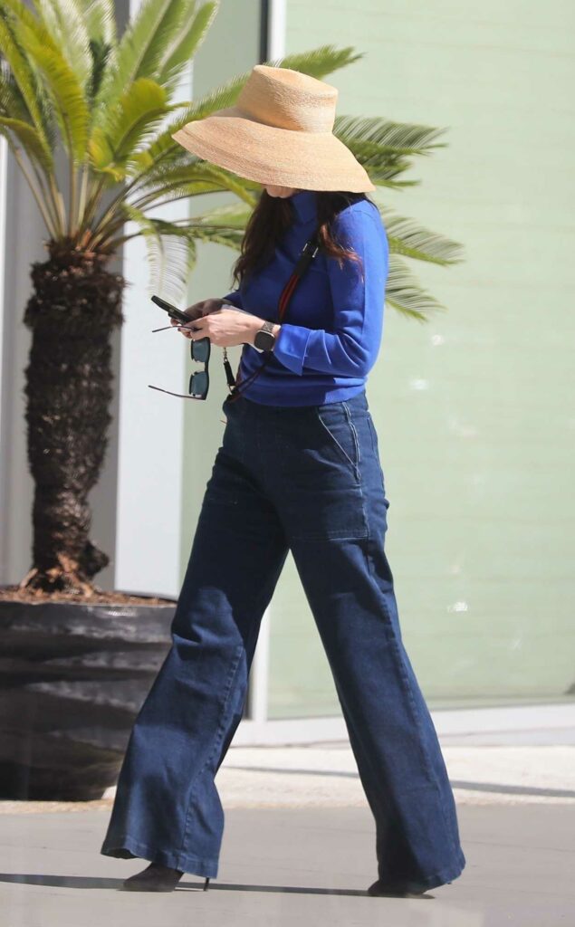 Zooey Deschanel in a Straw Hat