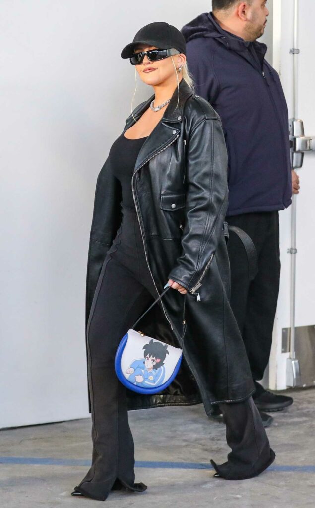 Christina Aguilera in a Black Cap
