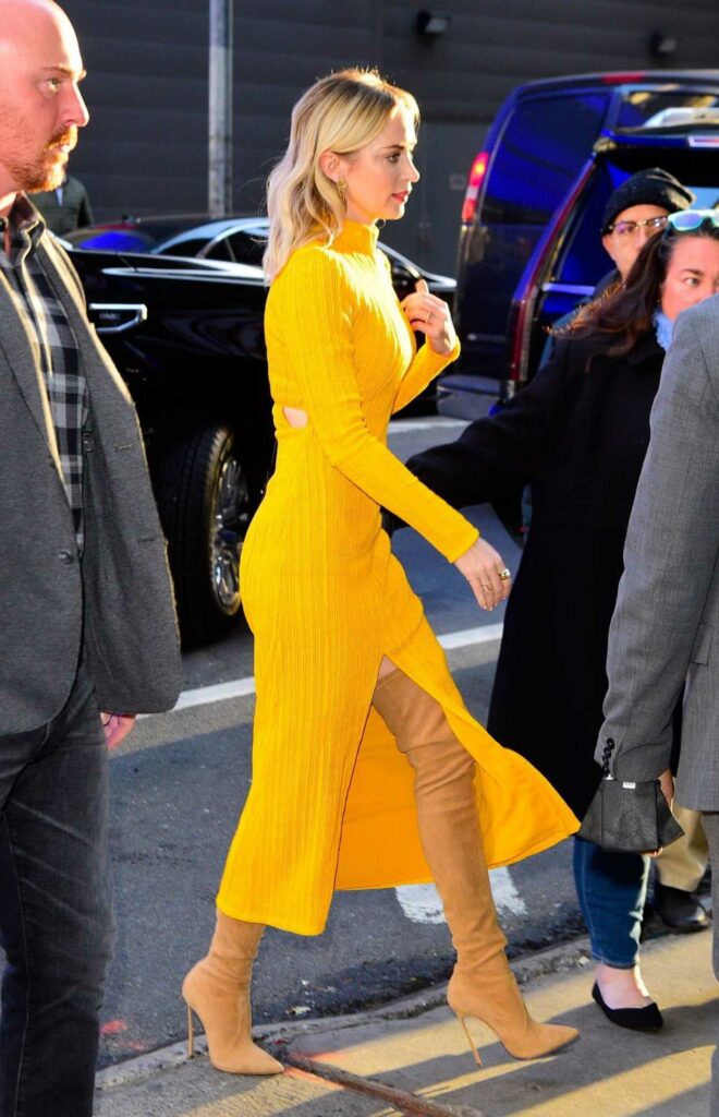 Emily Blunt in a Yellow Dress