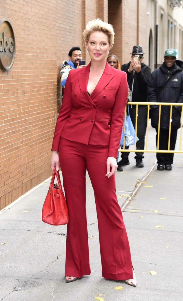 Katherine Heigl in a Red Pantsuit