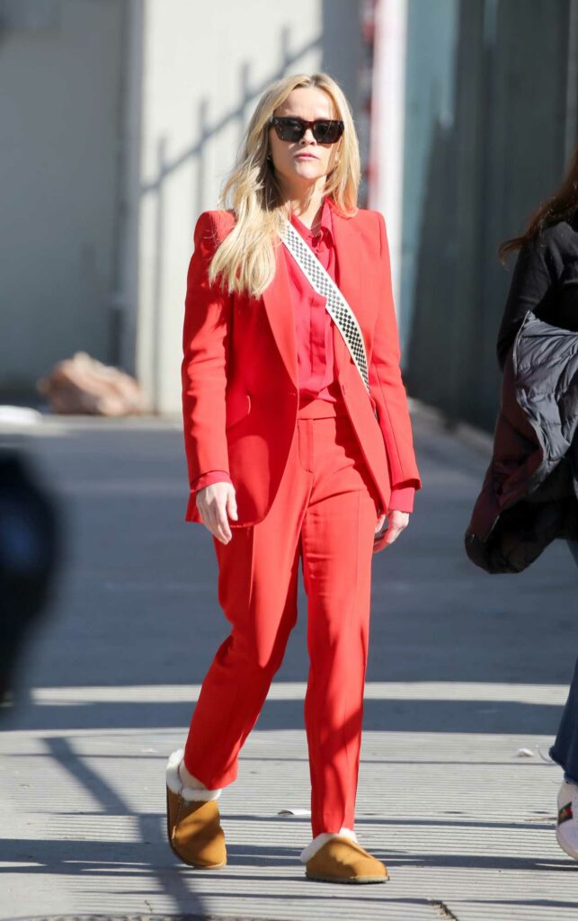 Reese Witherspoon in a Red Pantsuit