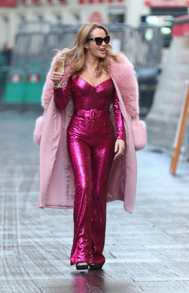 Amanda Holden in a Pink Coat