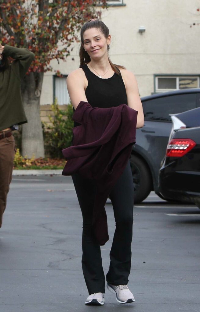 Ashley Greene in a Black Pants