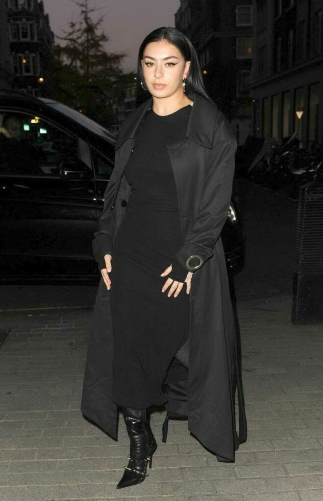 Charli XCX in a Black Dress