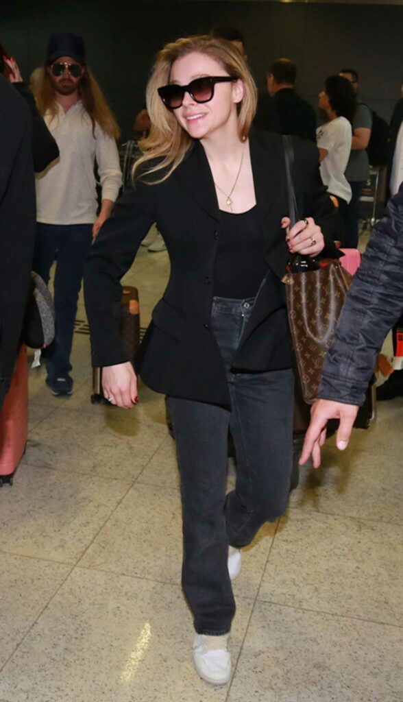 Chloe Moretz in a Black Blazer