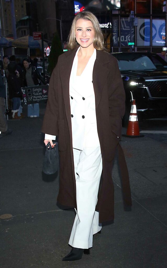 Lauren Bosworth in a White Pantsuit