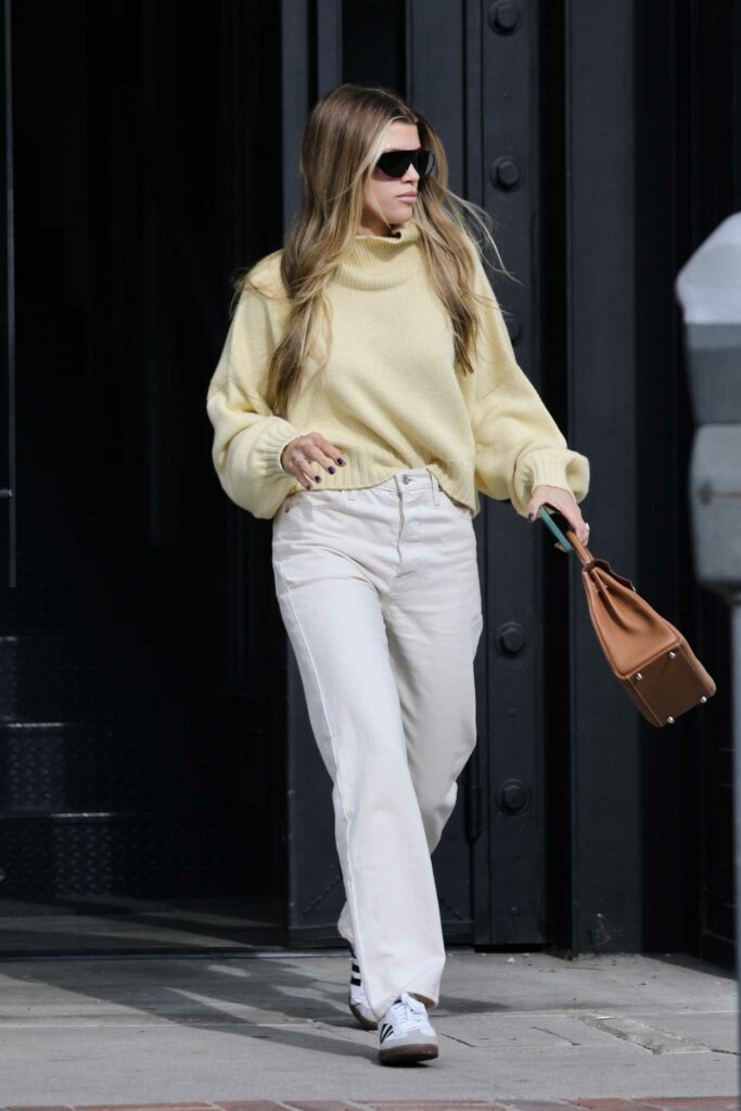 Sofia Richie in a White Jeans