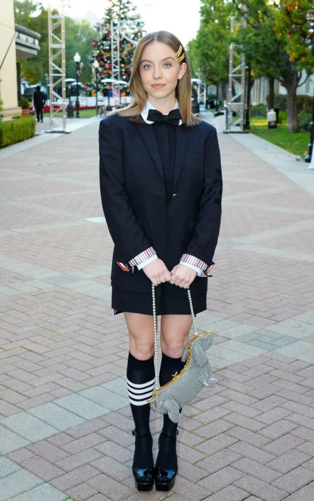 Sydney Sweeney in a Blue Blazer