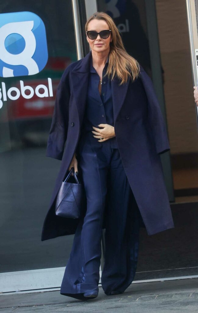 Amanda Holden in a Blue Coat