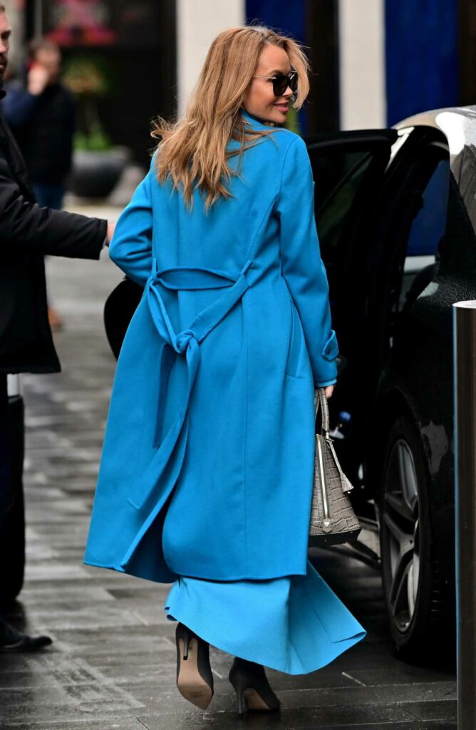 Amanda Holden in a Blue Coat