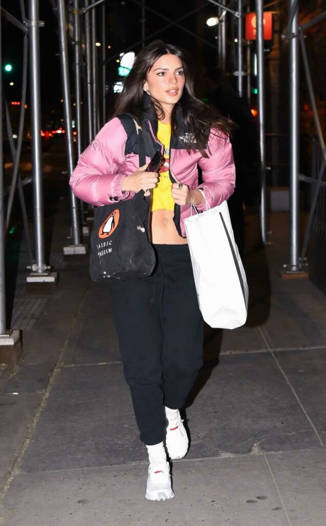 Emily Ratajkowski in a Pink Jacket