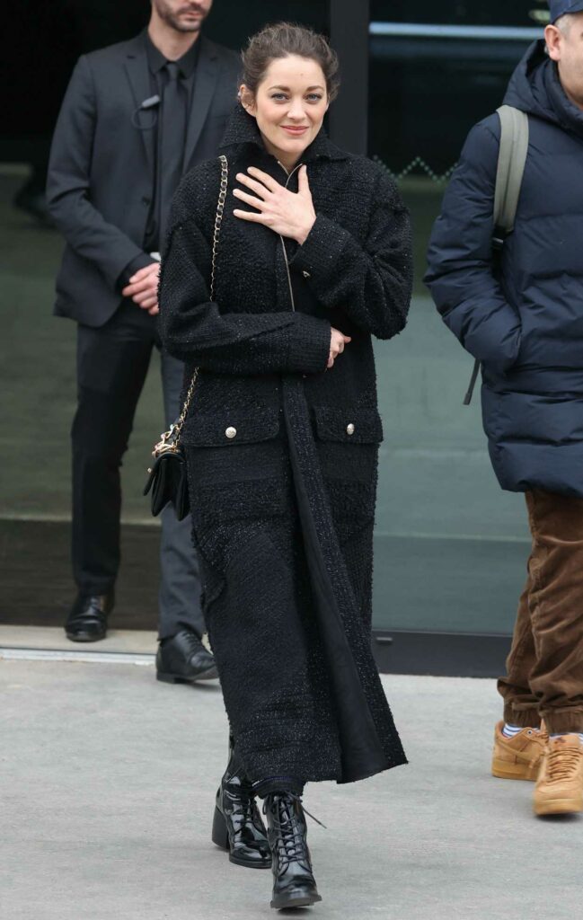 The 47-year-old French actress Marion Cotillard, who co-starred with Daniel Day-Lewis in the 2009 movie musical “Nine”, attends the Chanel Fashion Show during 2023 Paris Fashion Week in Paris.