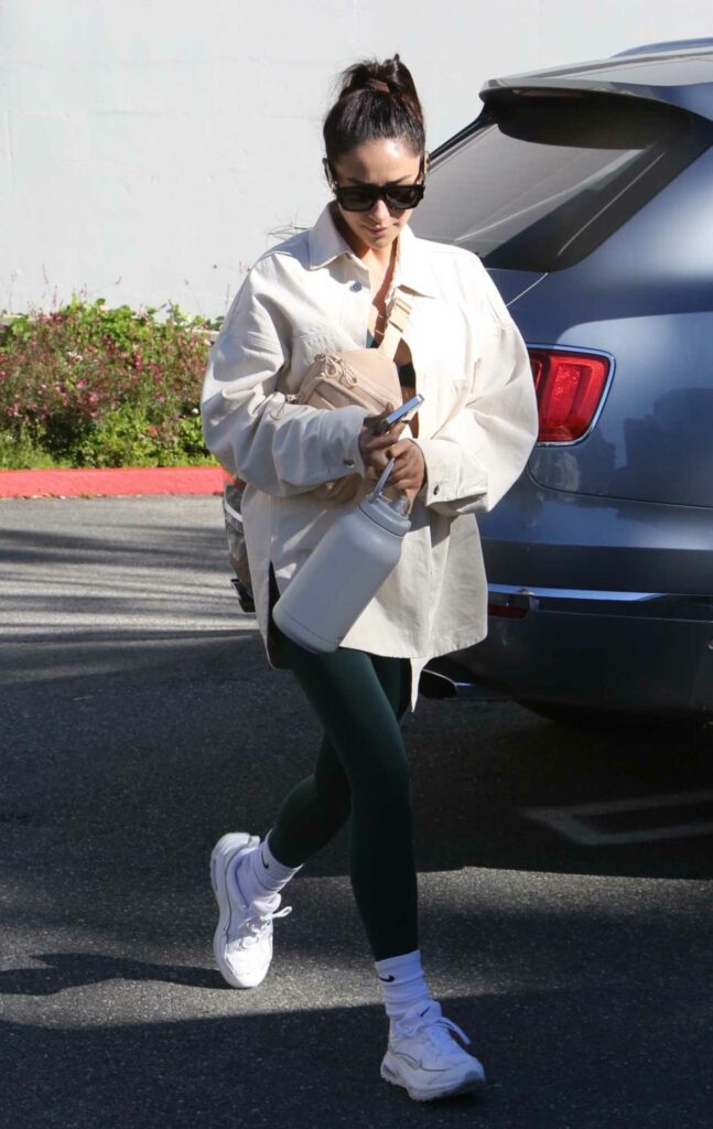Shay Mitchell in a White Sneakers