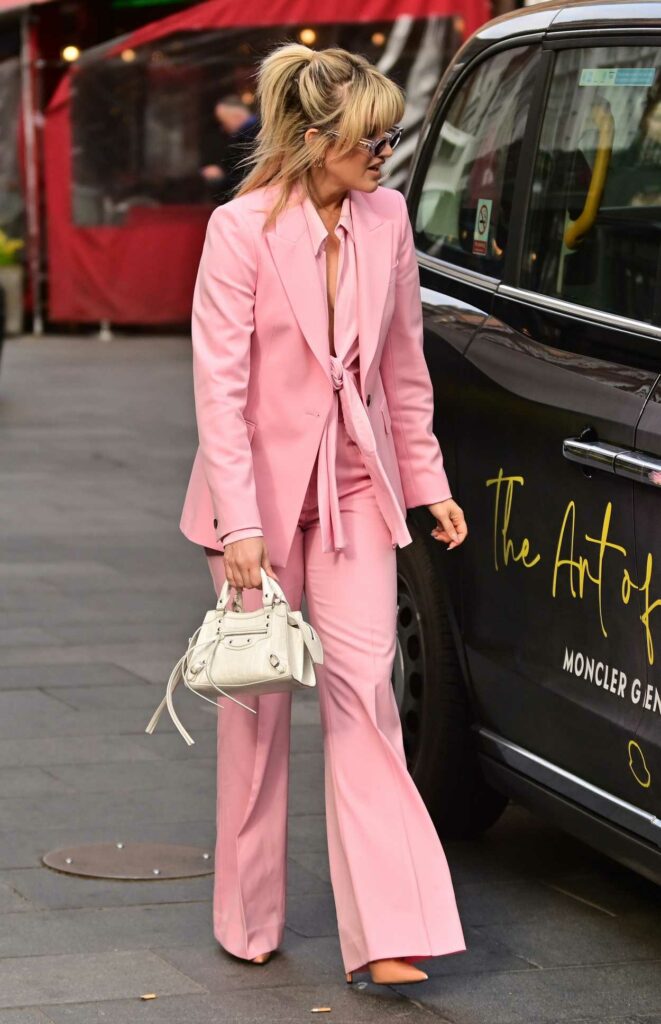 Ashley Roberts in a Pink Pantsuit