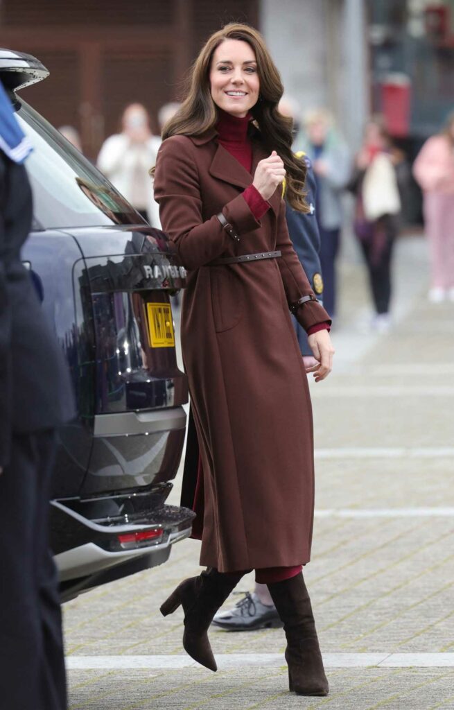 Kate Middleton in a Brown Coat