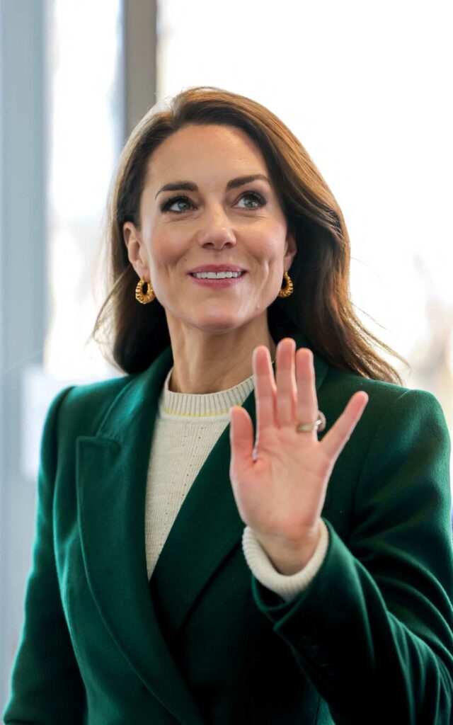 Kate Middleton in a Green Coat