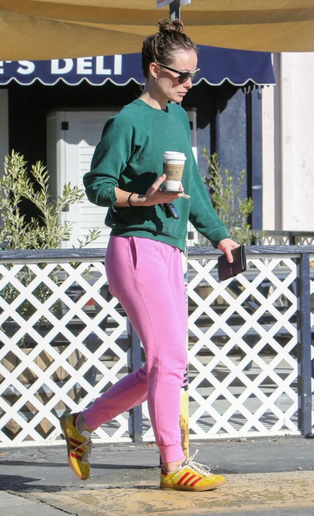 Olivia Wilde in a Pink Sweatpants