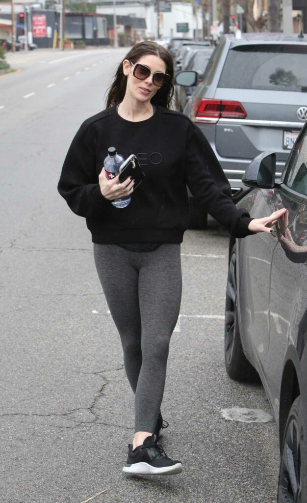 Ashley Greene in a Black Sweatshirt