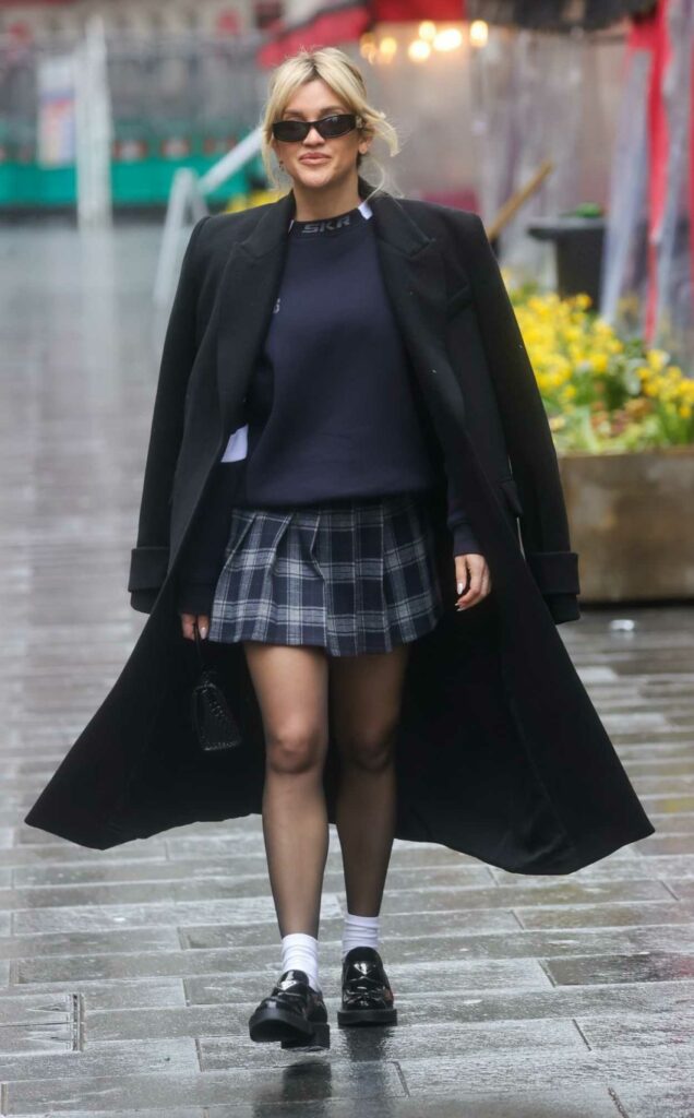 Ashley Roberts in a Plaid Mini Skirt