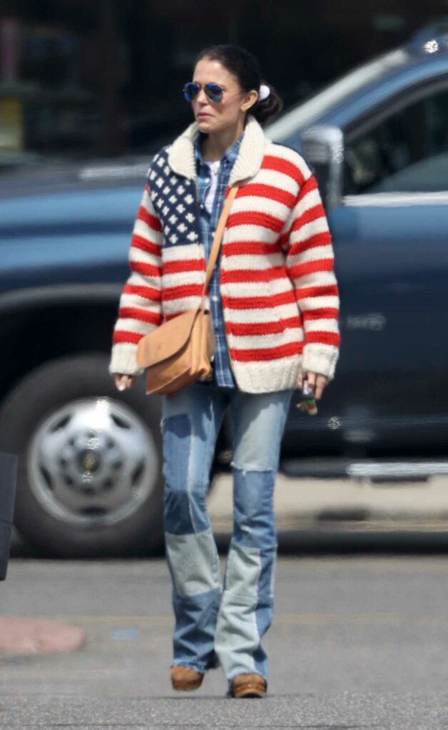 Bethenny Frankel in a Patriotic Colors Cardigan