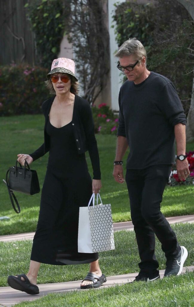 Lisa Rinna in a Black Outfit