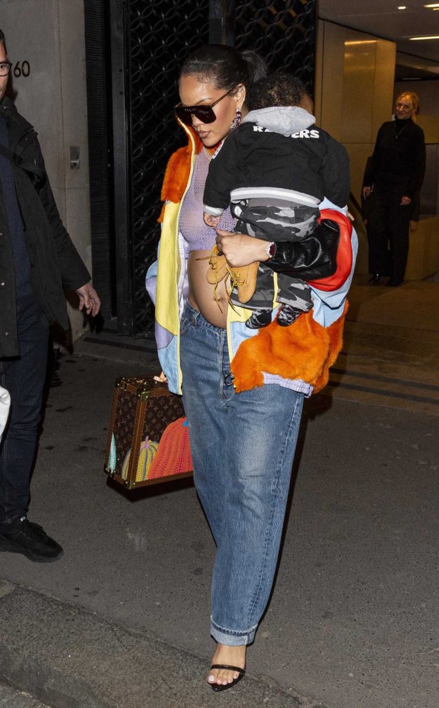 Rihanna in a Colorful Jacket
